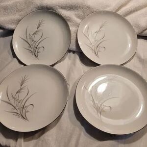 VTG Castlecourt Fine China Japan Wheat Spray 4 SaladBread Plates 7 3/4"